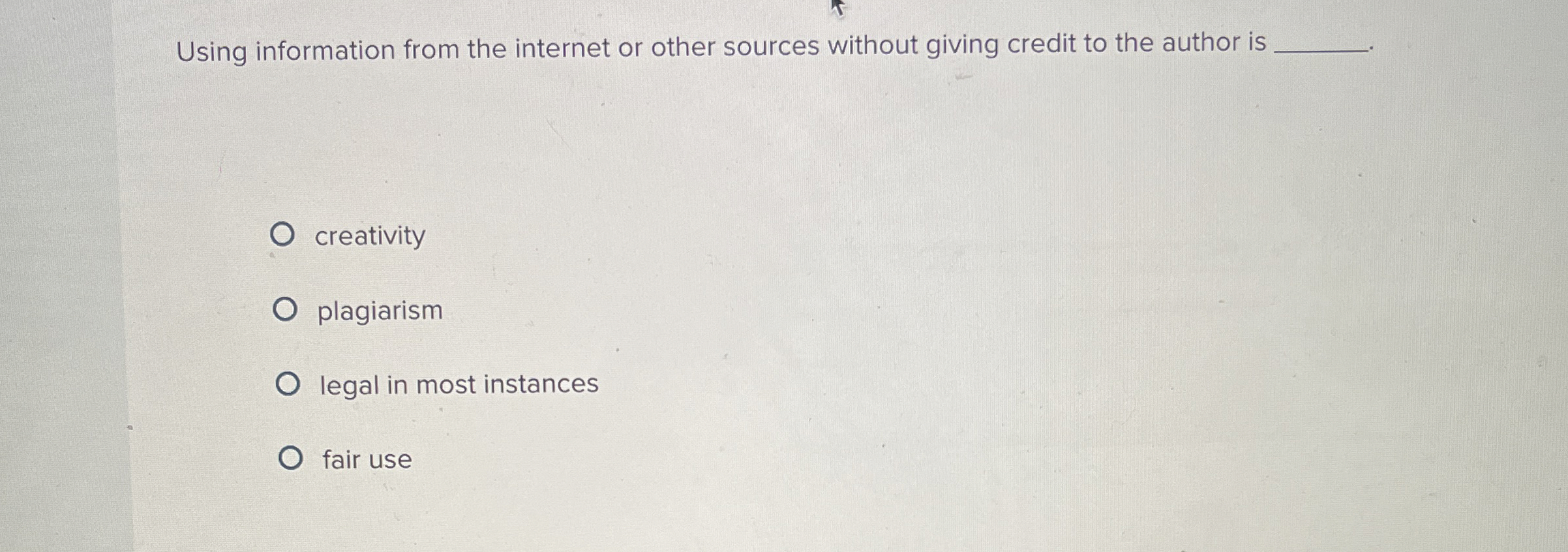  Using information from the internet or other sources without giving credit