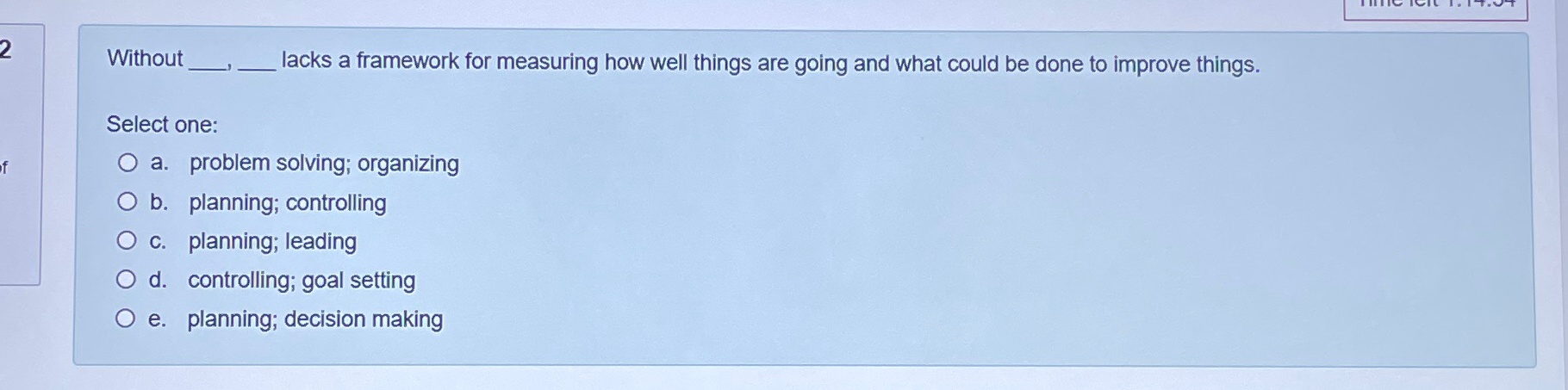  Without q, q, lacks a framework for measuring how well things