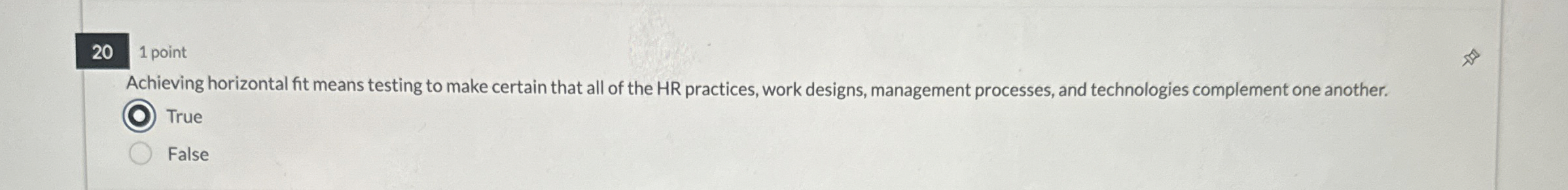  201 point Achieving horizontal fit means testing to make certain that