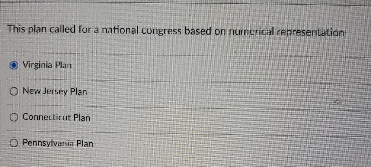  This plan called for a national congress based on numerical representation