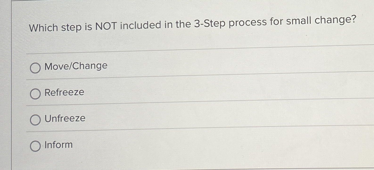  Which step is NOT included in the 3-Step process for small