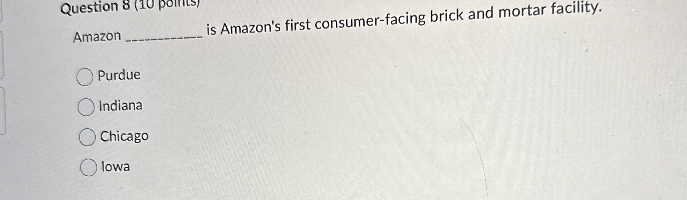  Amazon q, is Amazon's first consumer-facing brick and mortar facility. Purdue