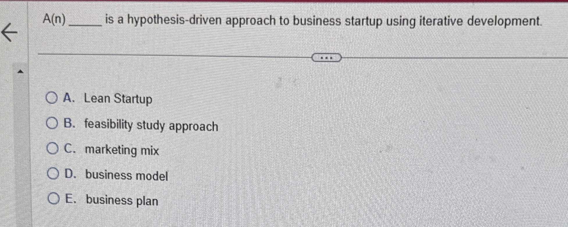  A(n)q, is a hypothesis-driven approach to business startup using iterative development.