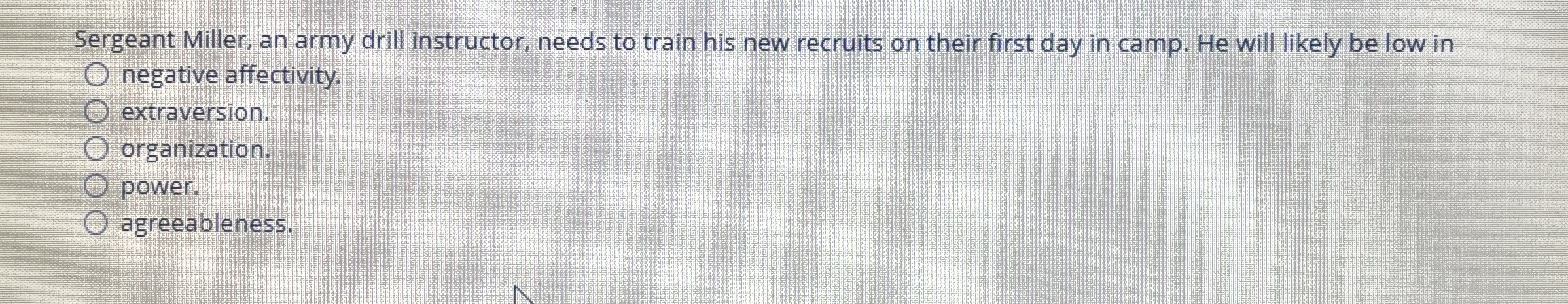  Sergeant Miller, an army drill instructor, needs to train his new