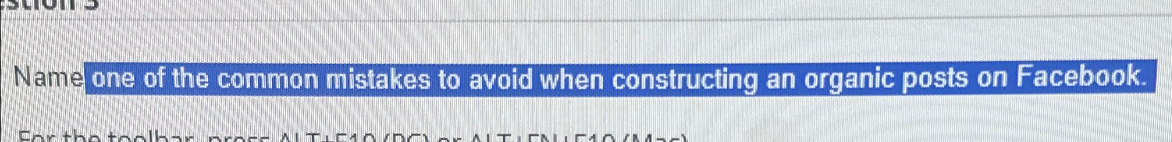  Name one of the common mistakes to avoid when constructing an