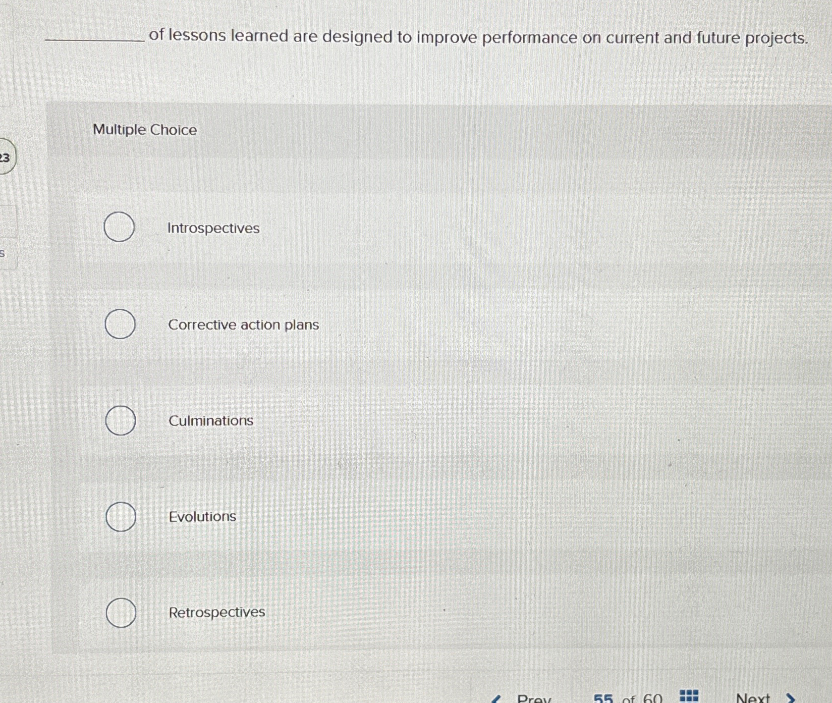  of lessons learned are designed to improve performance on current and