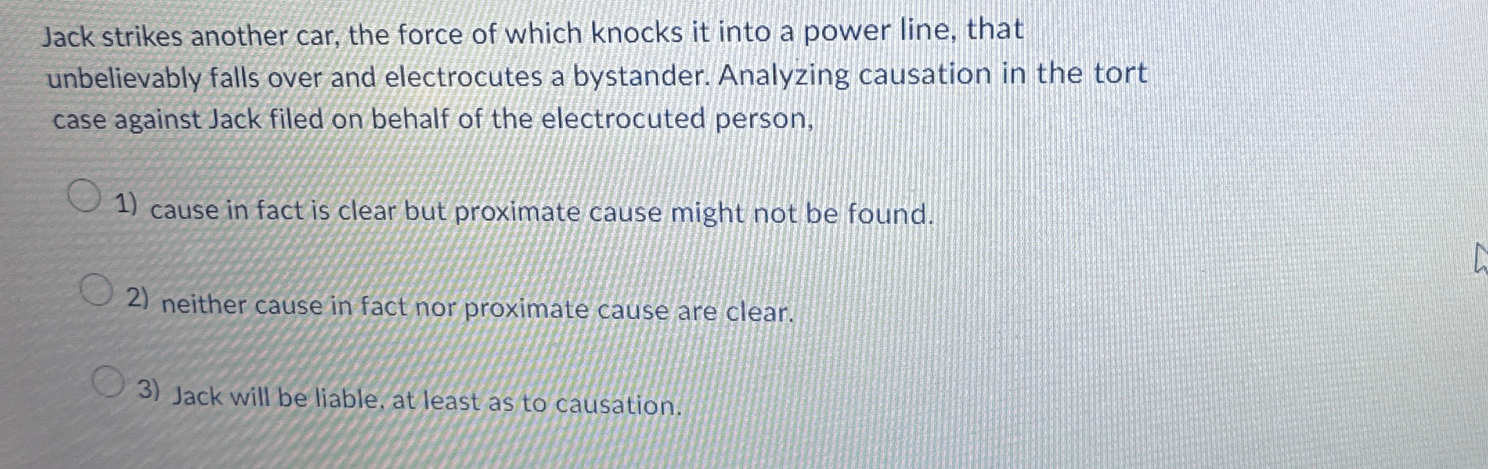  Jack strikes another car, the force of which knocks it into