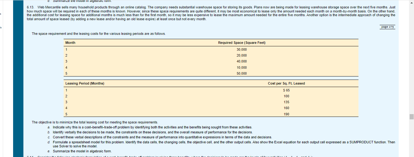  total amount of space leased (by adding a new lease and/or