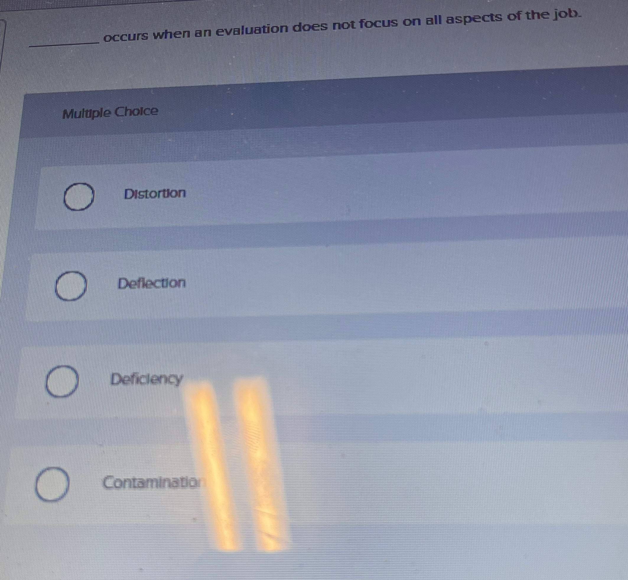  q, occurs when an evaluation does not focus on all aspects