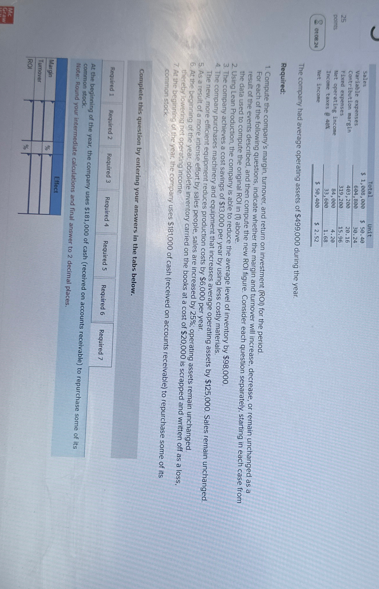  \table[[\table[[25],[points]],,Total,Unit],[Sales,$1,008,000,$50.40 