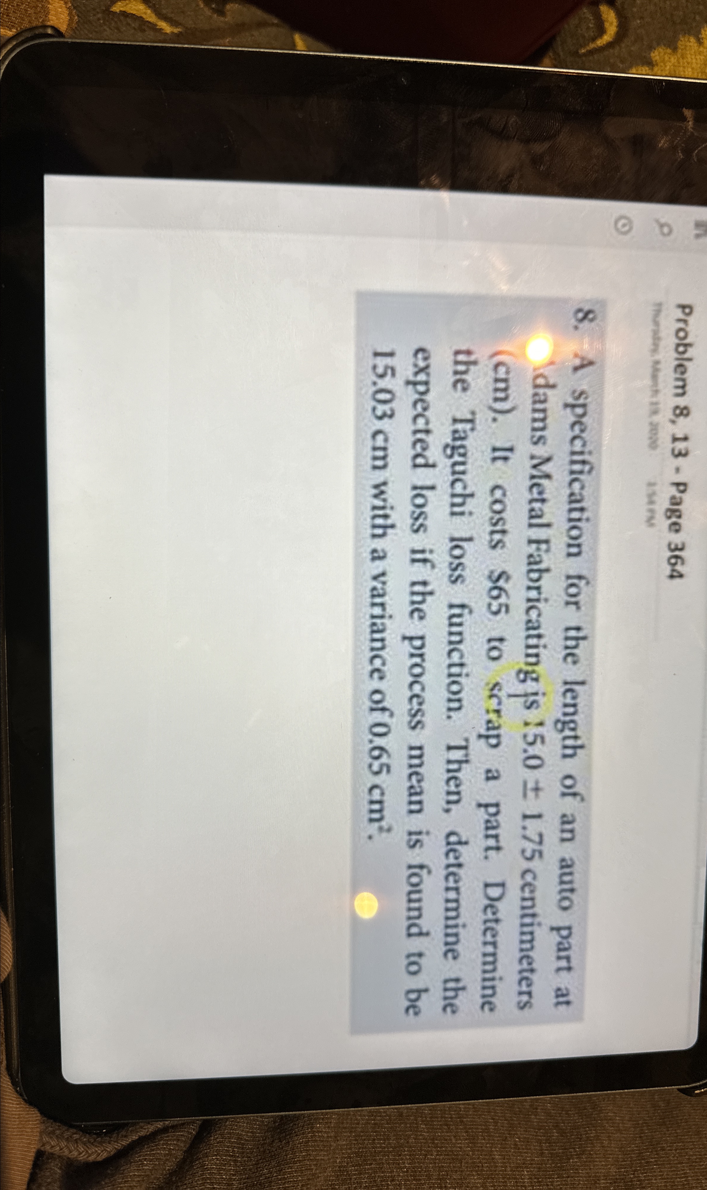  Problem 8,13- Page 364 montrinertis aeso 14 s. 8. A specification