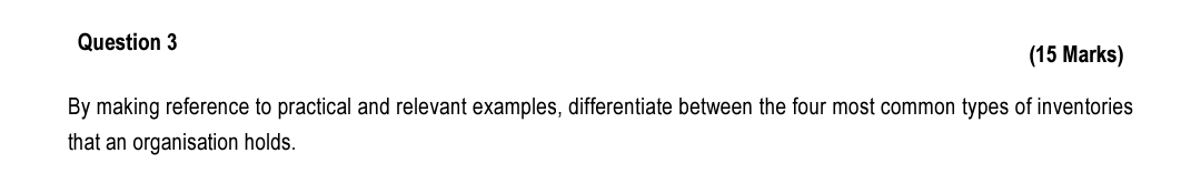  Question 3 (15 Marks) By making reference to practical and relevant