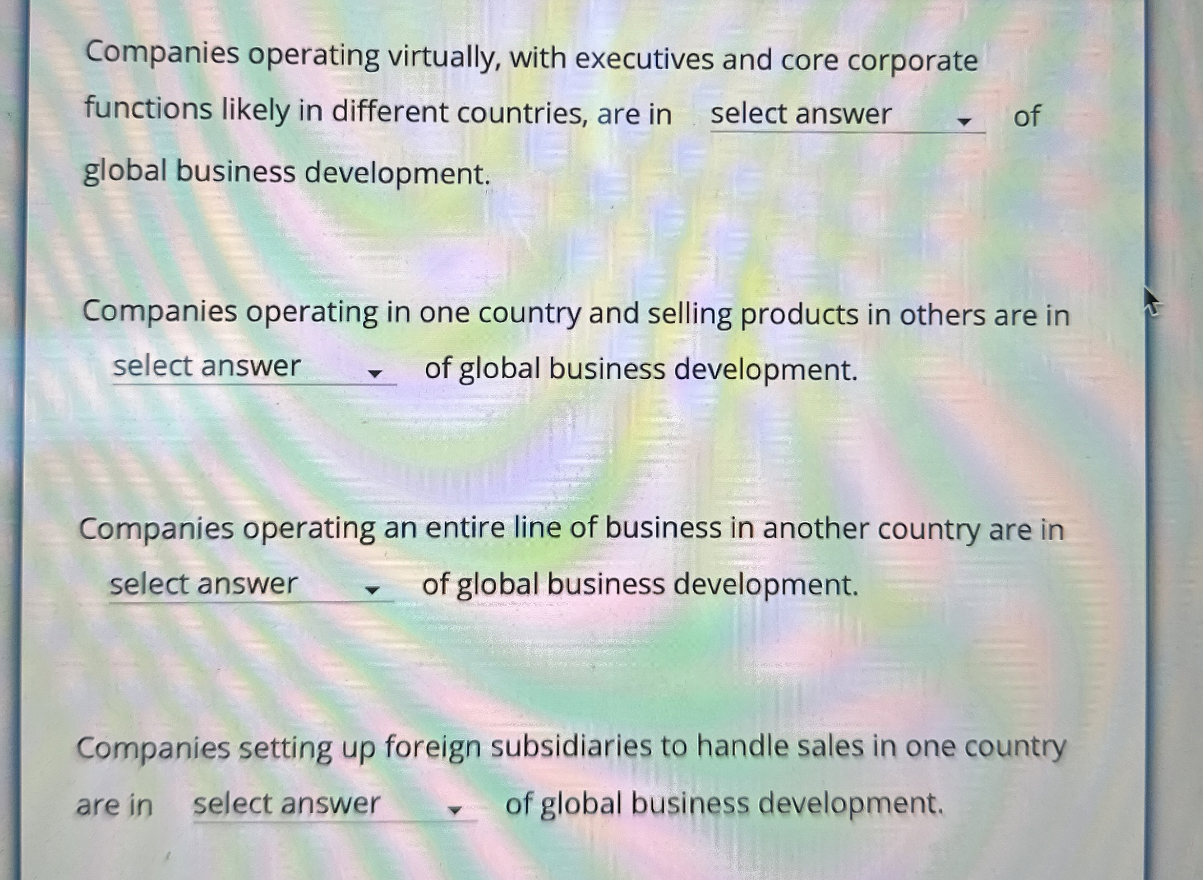  Companies operating virtually, with executives and core corporate functions likely in