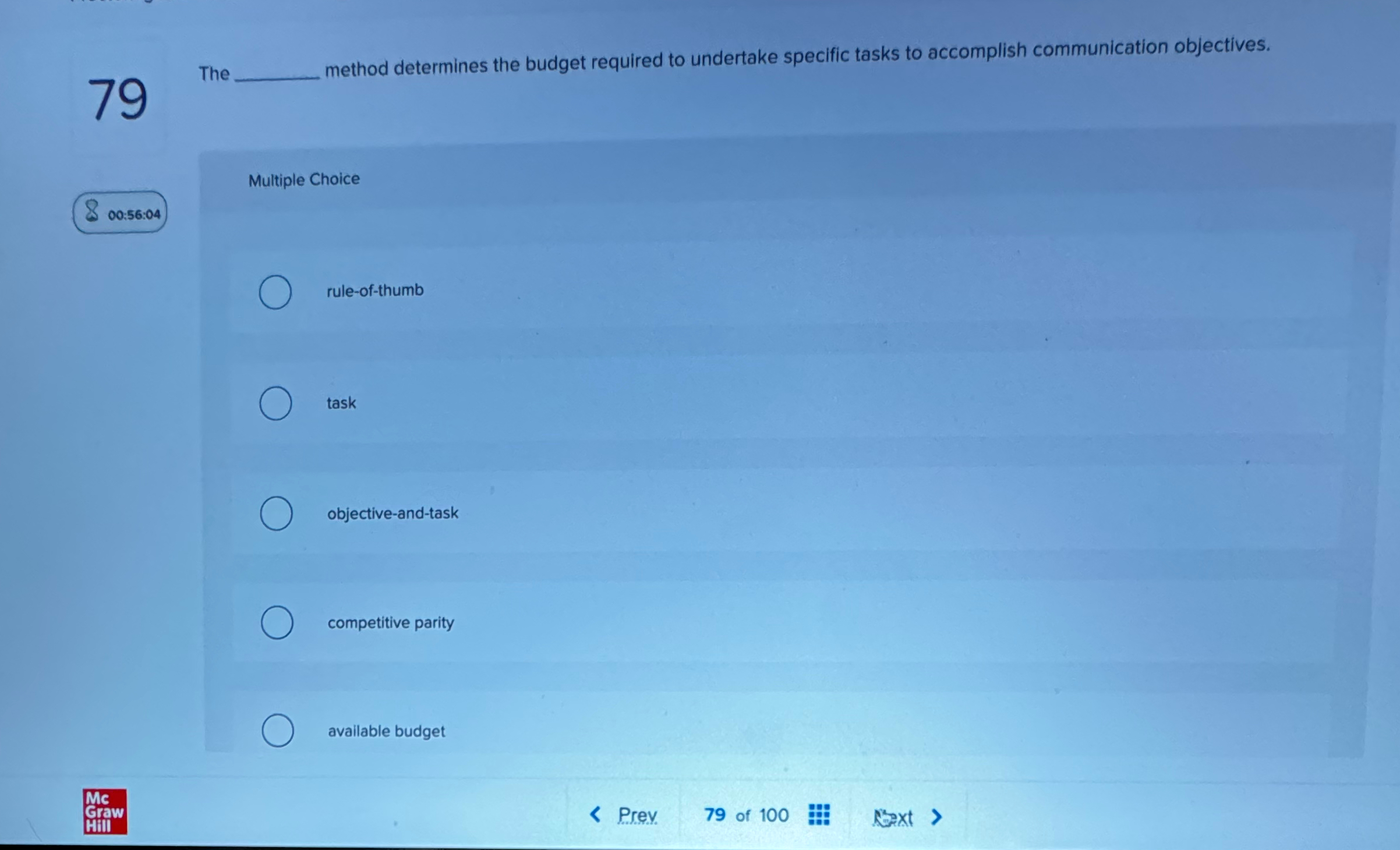  79 The q, method determines the budget required to undertake specific