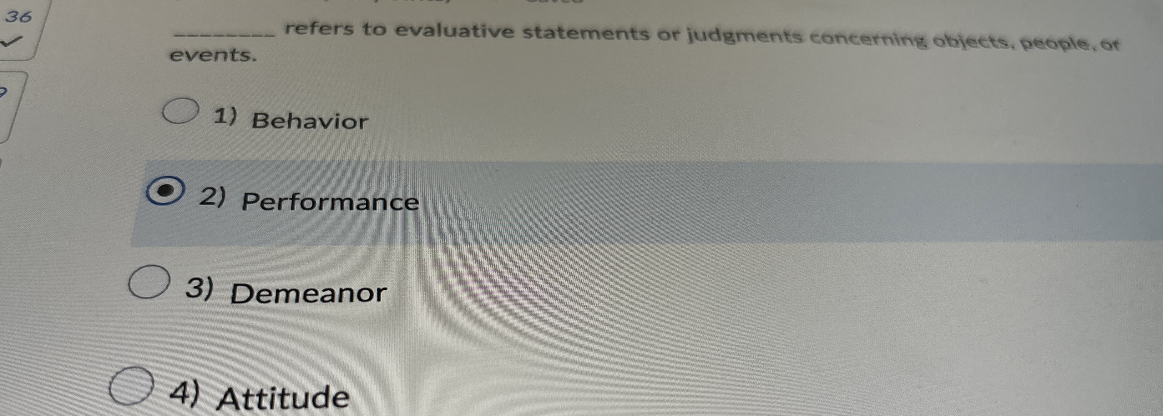  q, refers to evaluative statements or judgments concerning objects, people, of