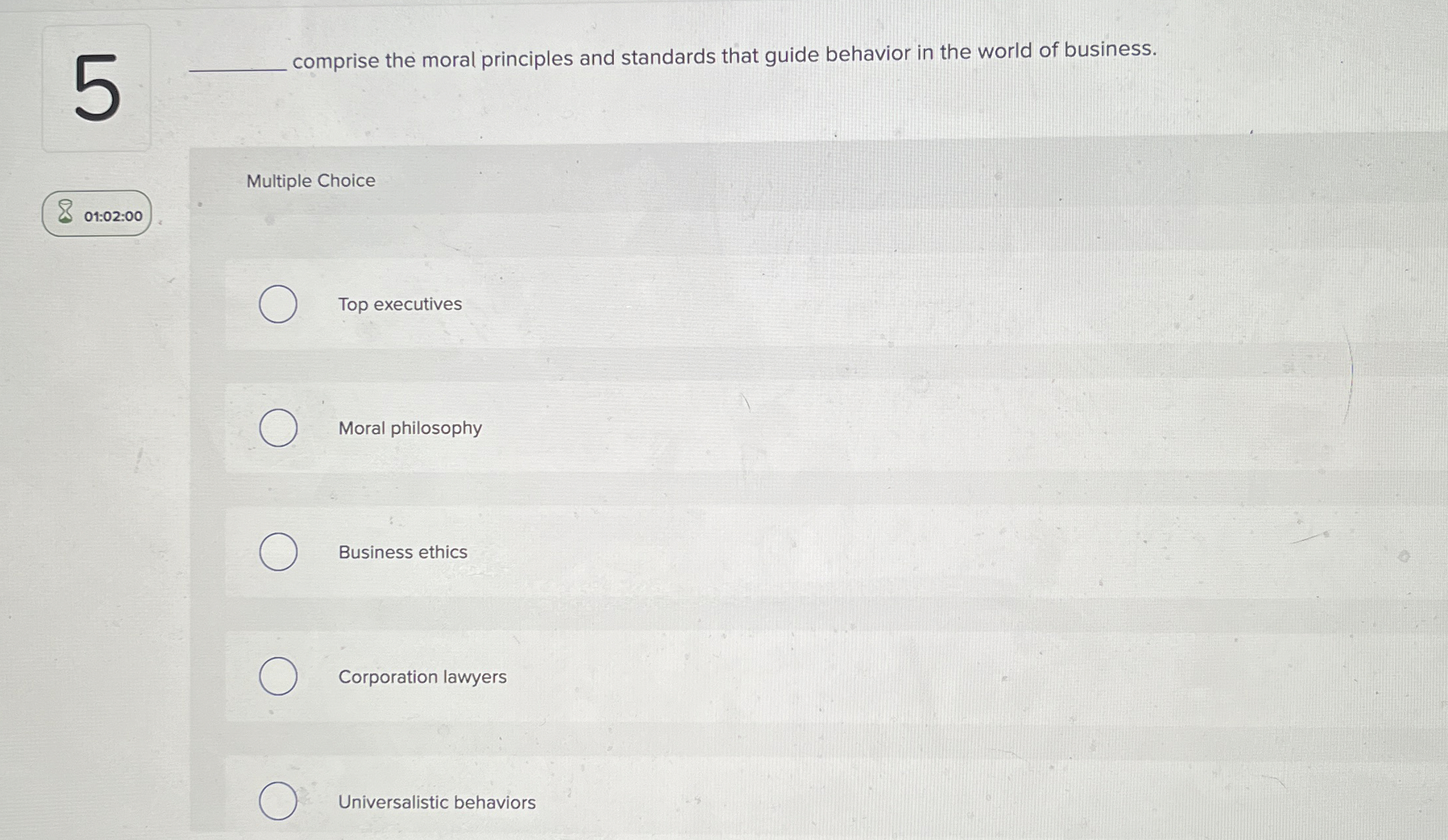  q, comprise the moral principles and standards that guide behavior in