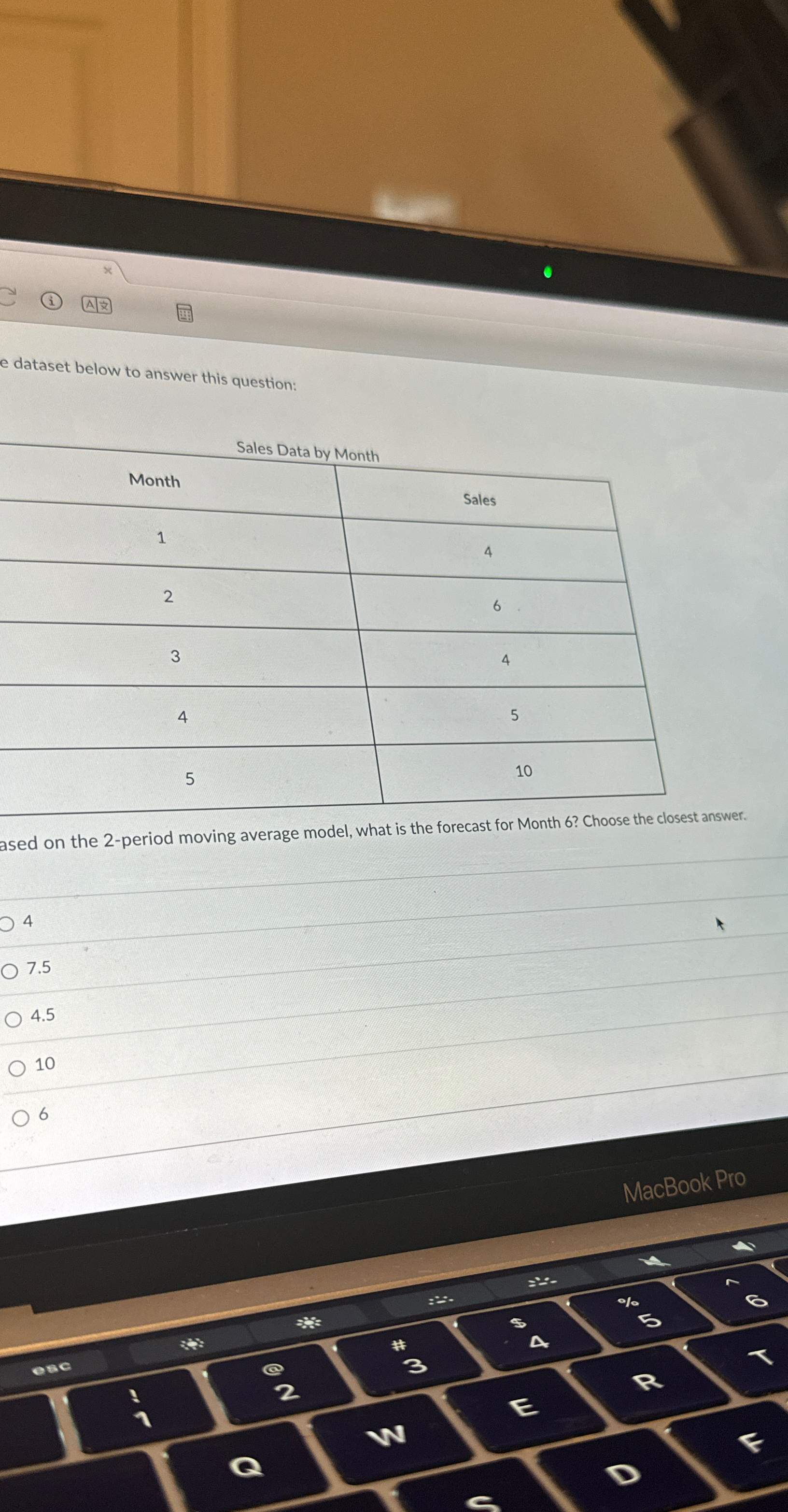  e dataset below to answer this question: Sales Data by Month