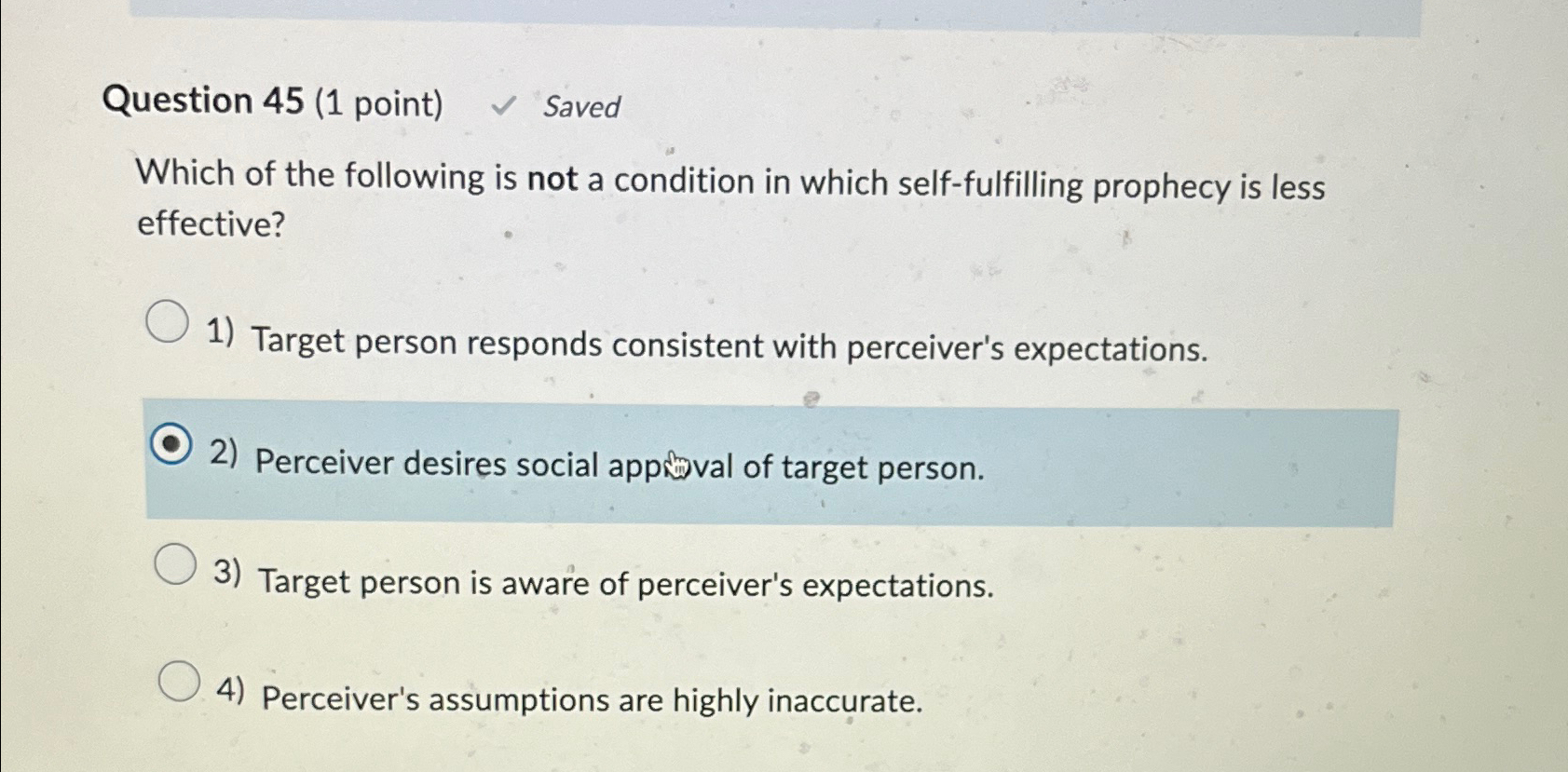  Question 45(1 point) Saved Which of the following is not a