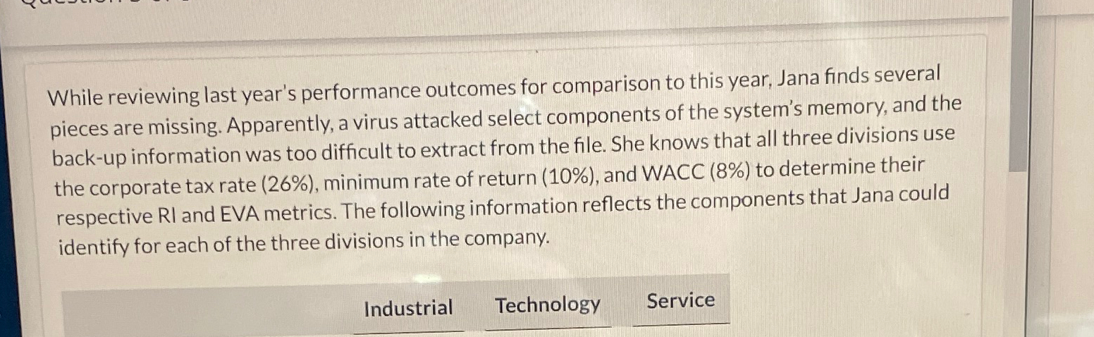  While reviewing last year's performance outcomes for comparison to this year,