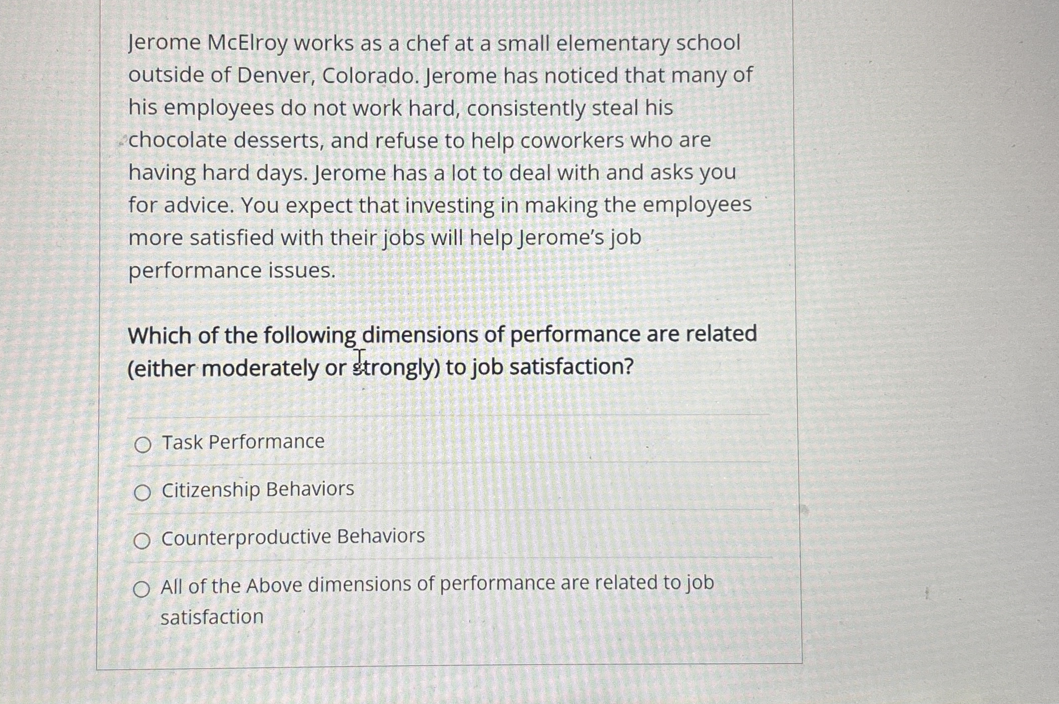  Jerome McElroy works as a chef at a small elementary school