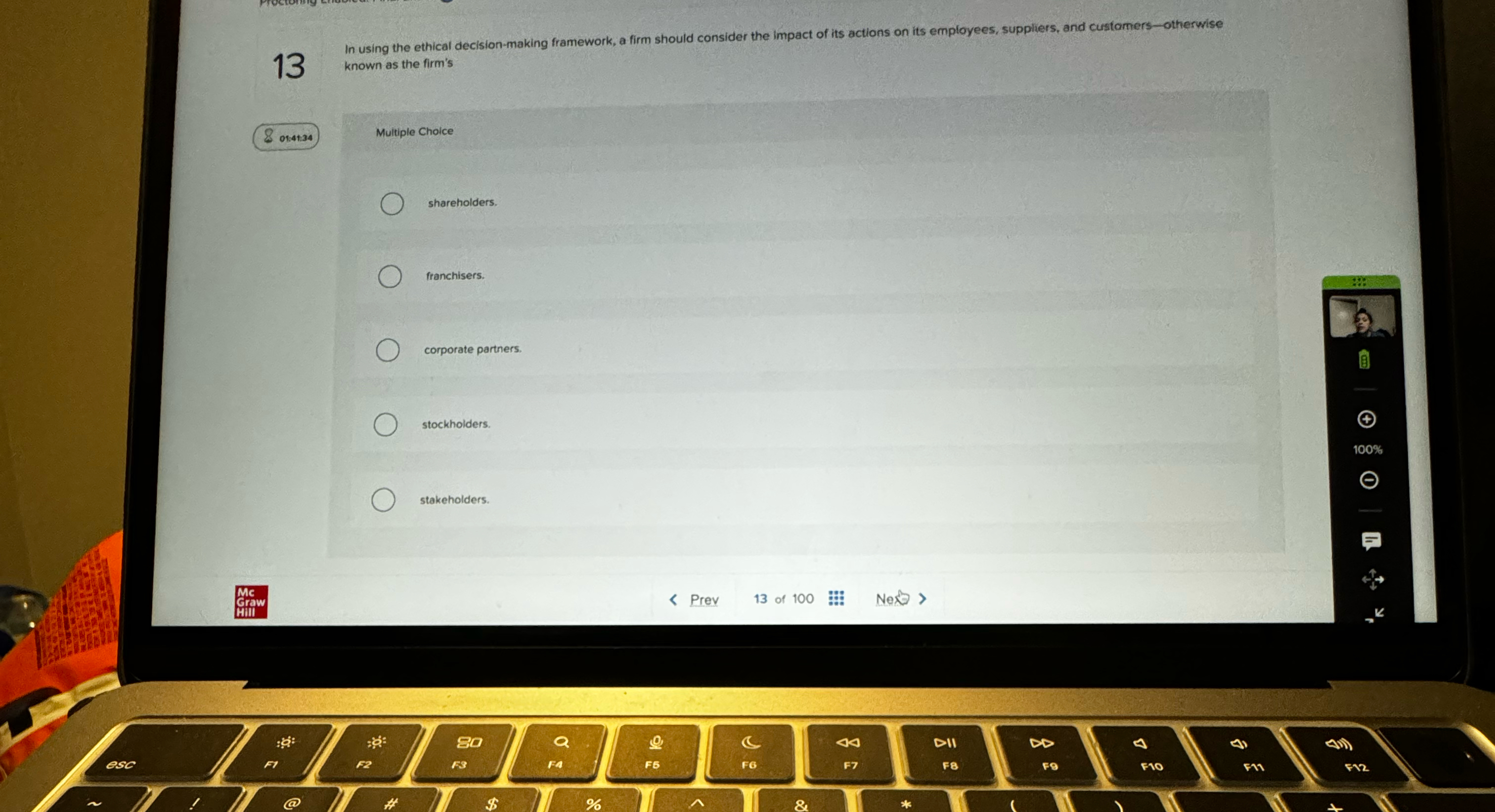  13 In using the ethical decision-making framework, a firm should consider
