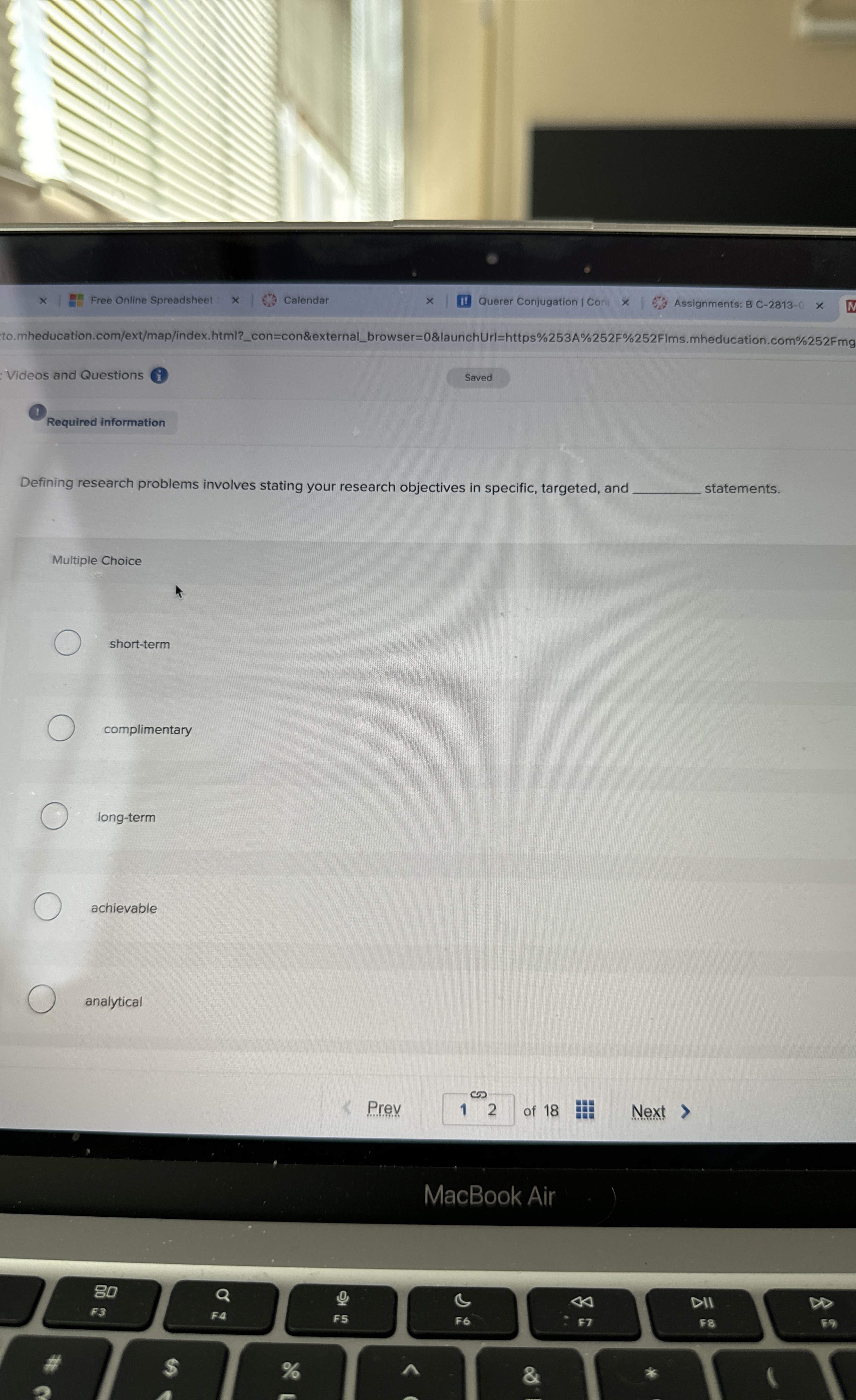  Defining research problems involves stating your research objectives in specific, targeted,