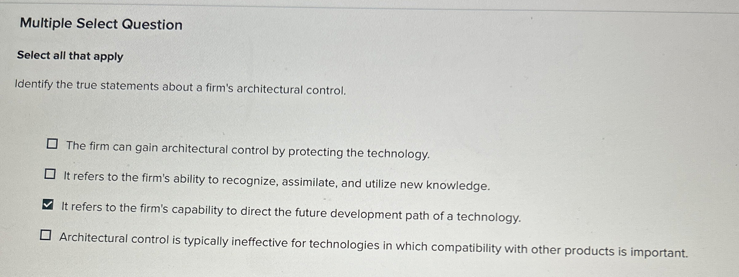  Multiple Select Question Select all that apply Identify the true statements