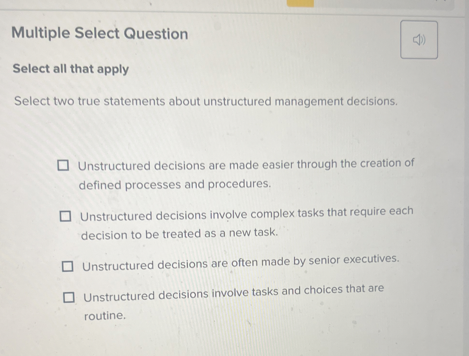  Multiple Select Question Select all that apply Select two true statements