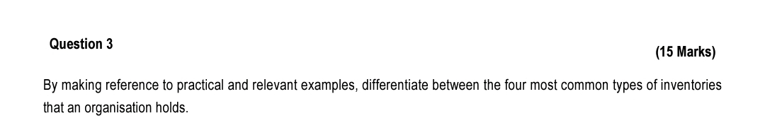  Question 3 (15 Marks) By making reference to practical and relevant