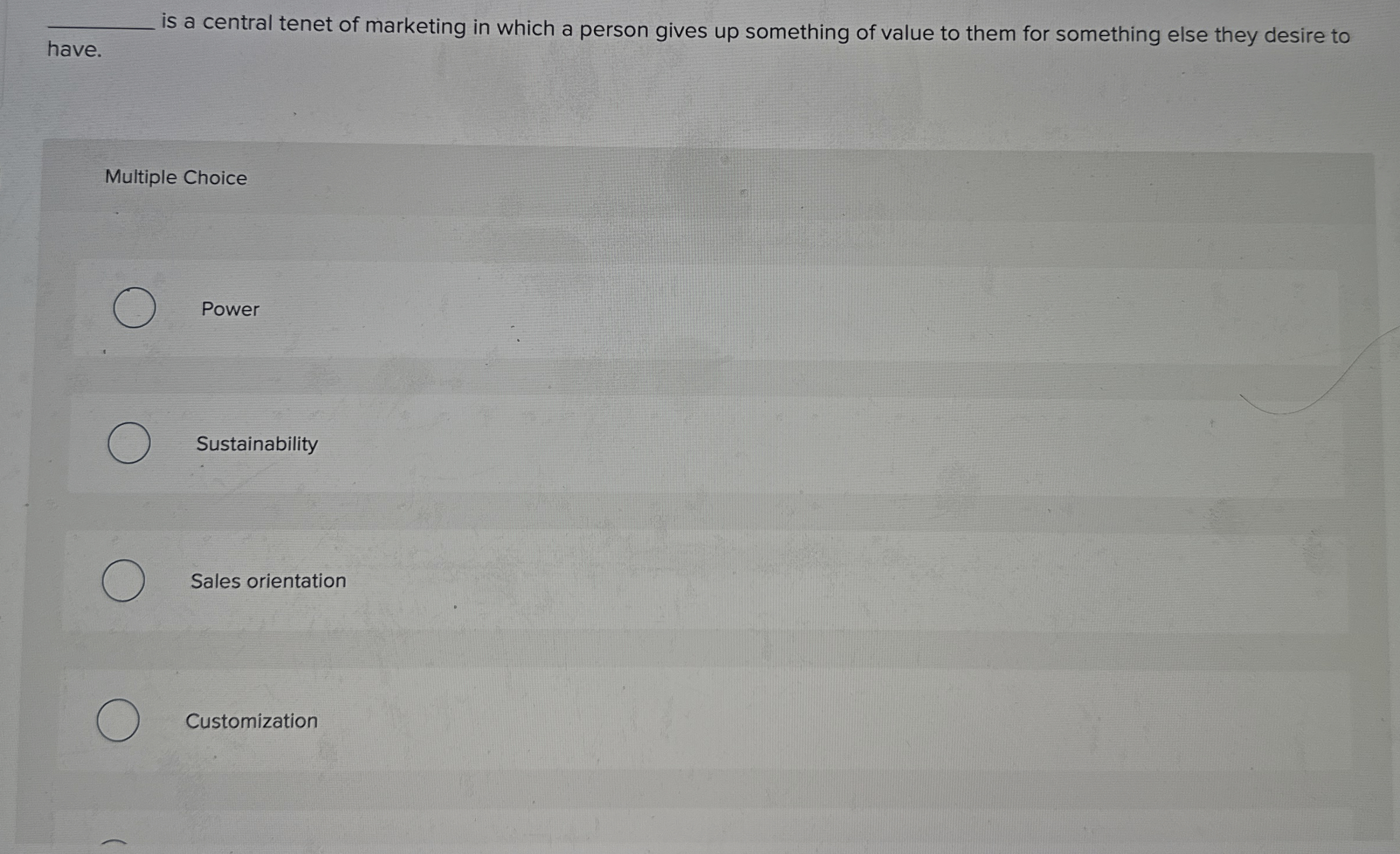  From a customer's perspective, what is defined as a ratio of