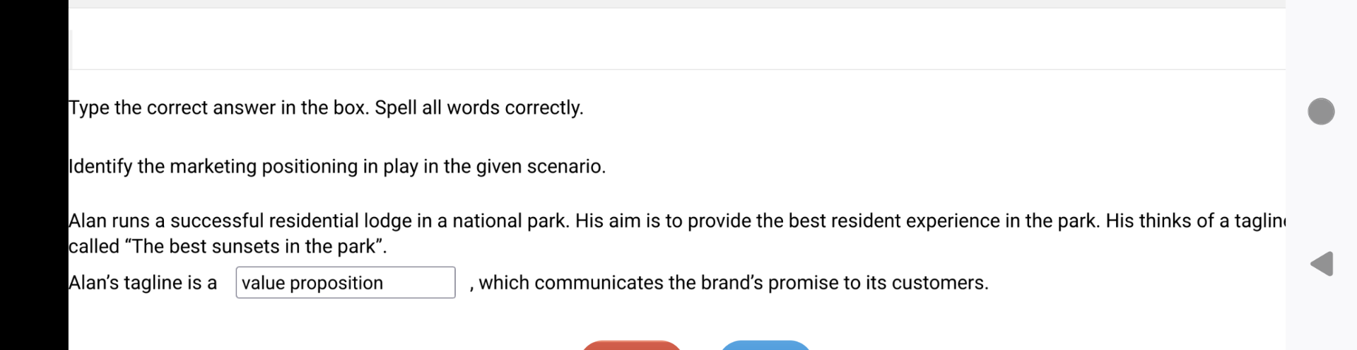  Type the correct answer in the box. Spell all words correctly.