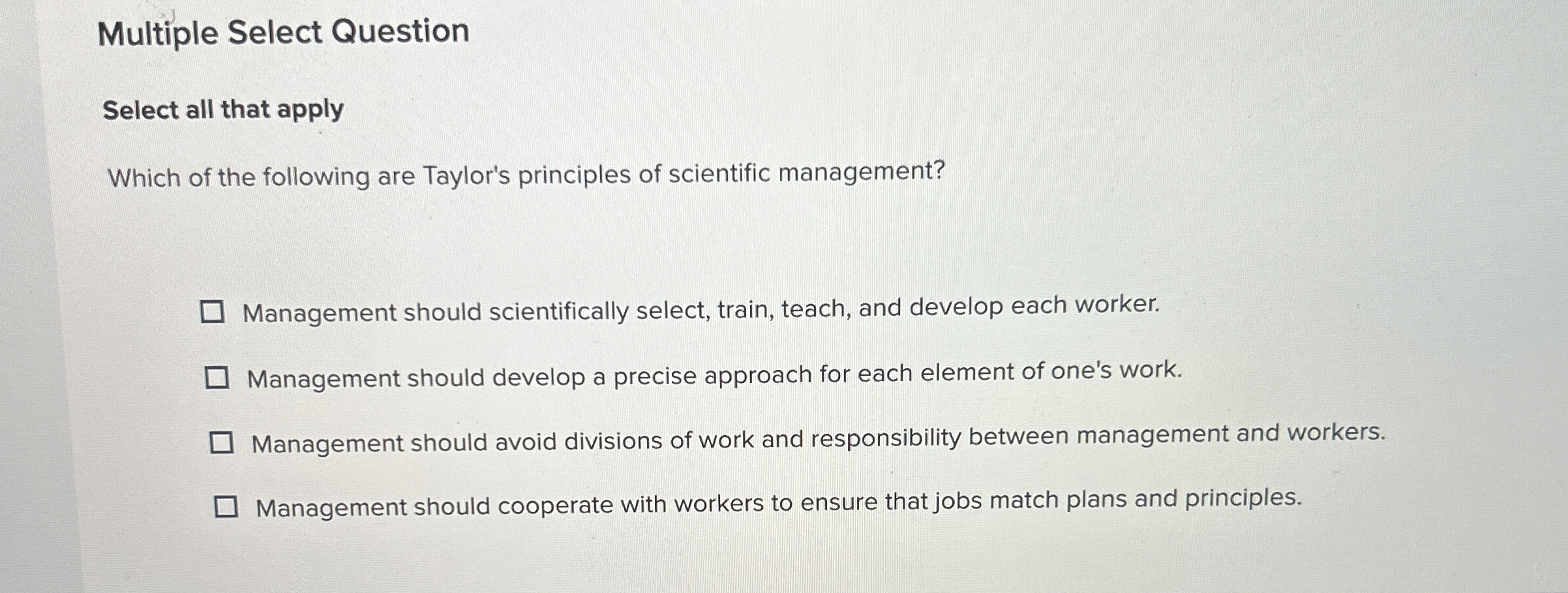  Multiple Select Question Select all that apply Which of the following