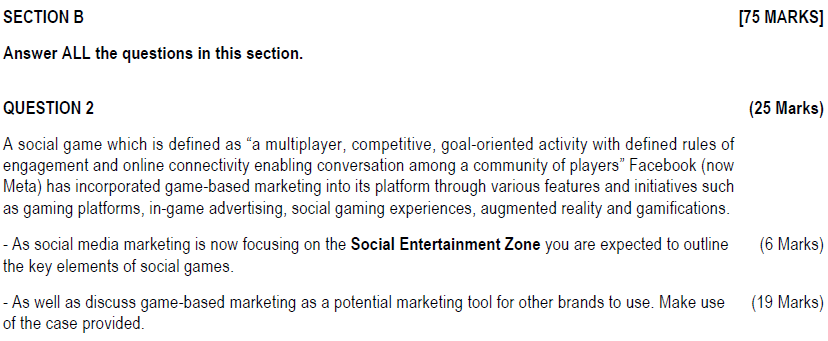  SECTION B Answer ALL the questions in this section. QUESTION 2