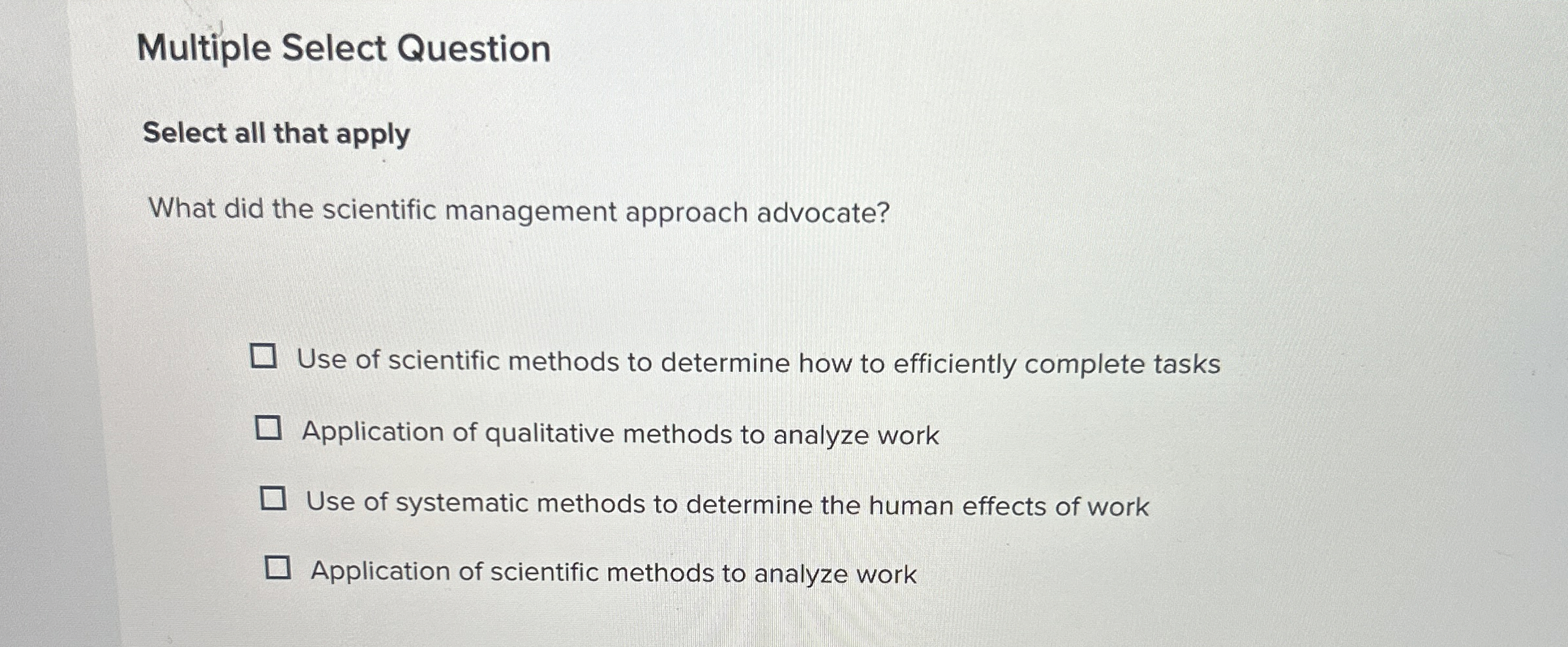  Multiple Select Question Select all that apply What did the scientific