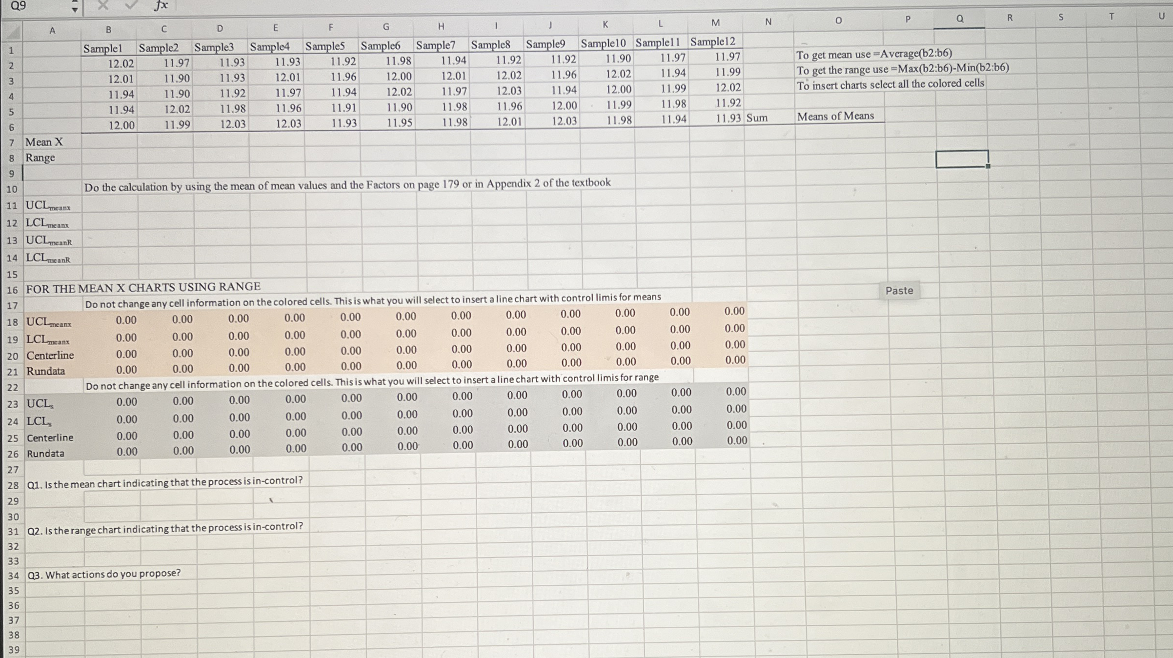  Open the attached Excel workbook. There are two sheets with all