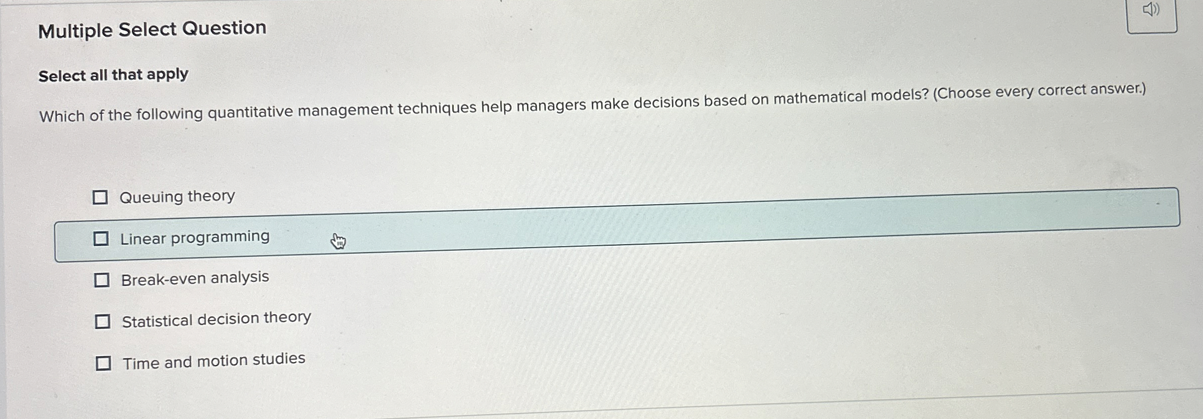  Multiple Select Question Select all that apply Which of the following