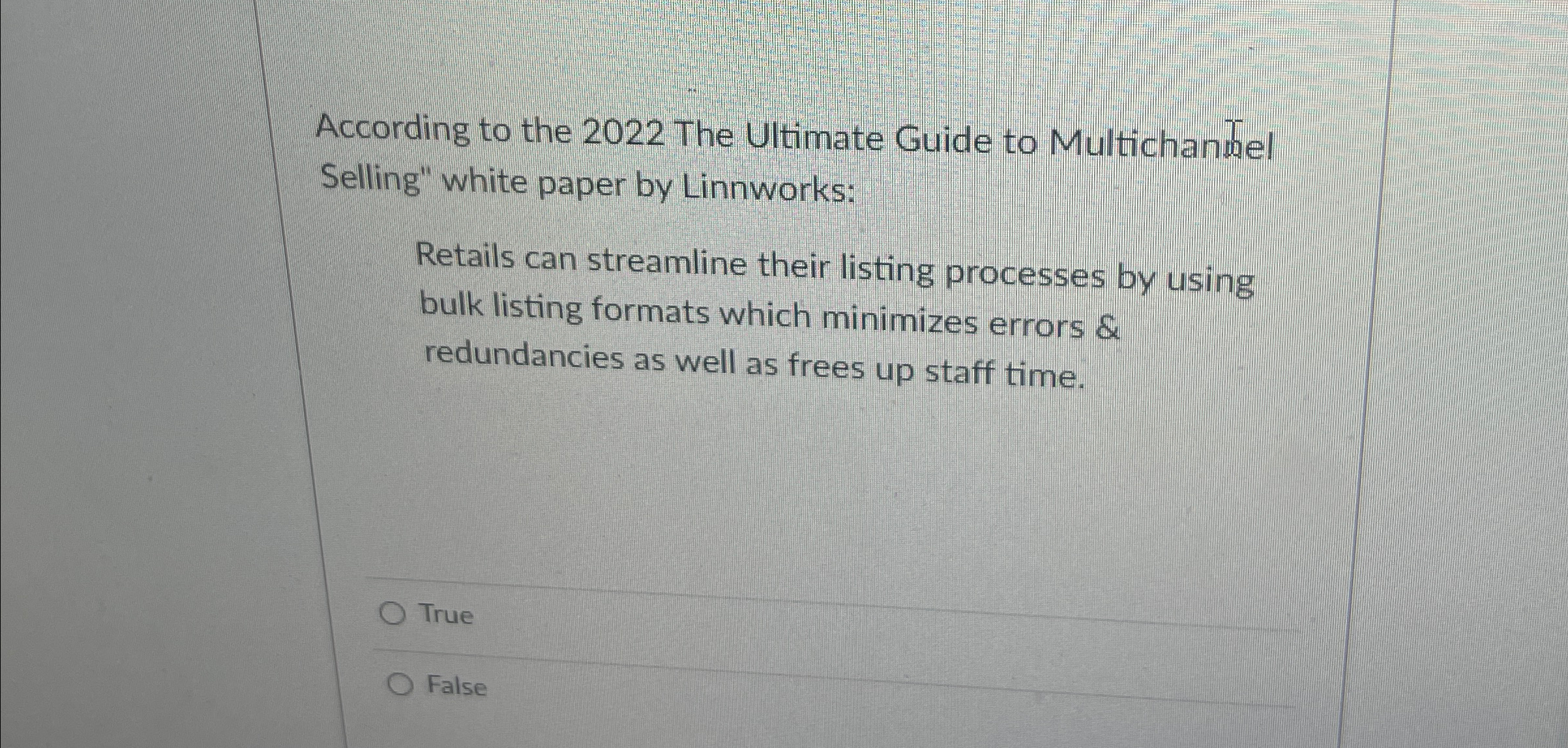  According to the 2022 The Ultimate Guide to Multichanmel Selling" white
