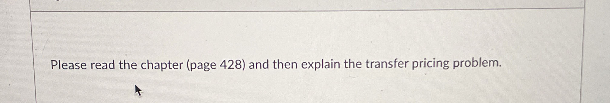  Please read the chapter (page 428) and then explain the transfer