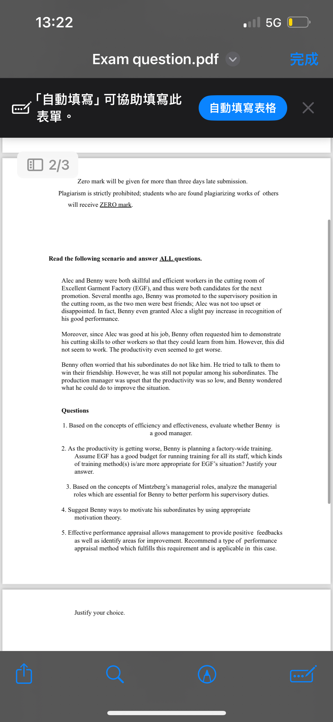  13:22 5G 0 Exam question.pdf lrcorner 23 Zero mark will be