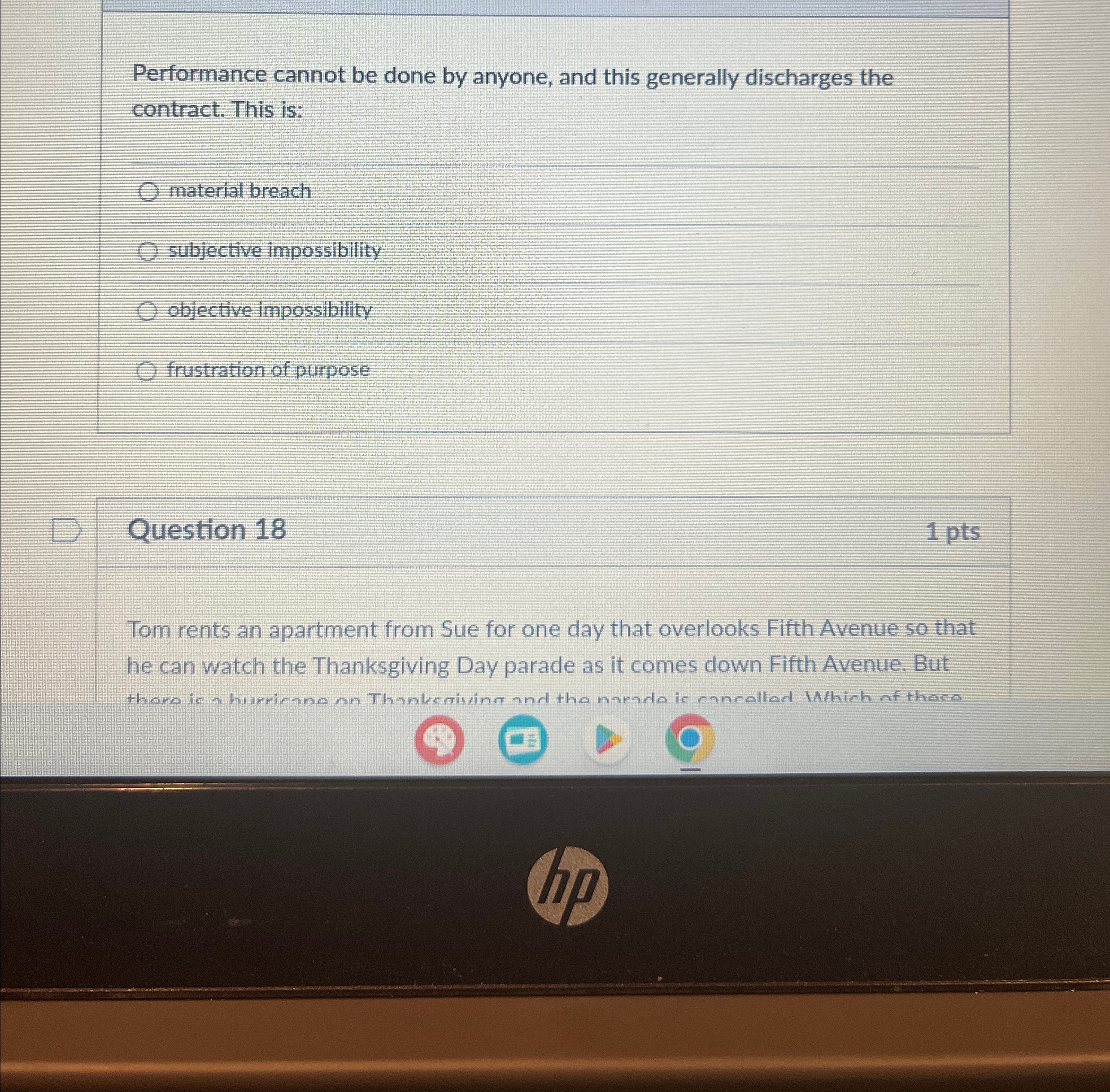  Performance cannot be done by anyone, and this generally discharges the