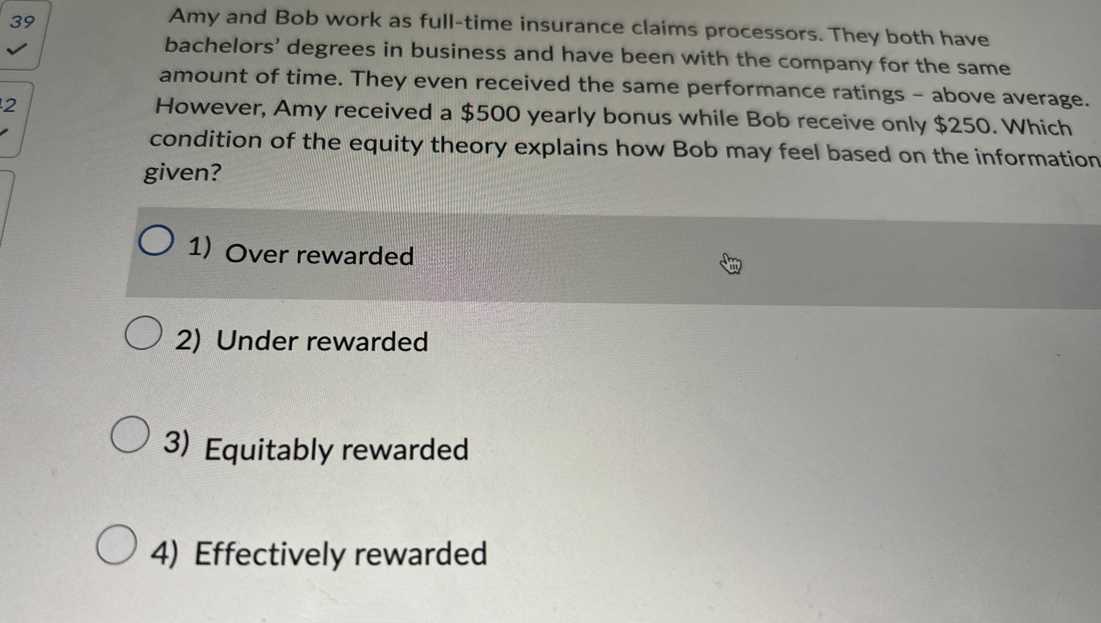  39 Amy and Bob work as full-time insurance claims processors. They