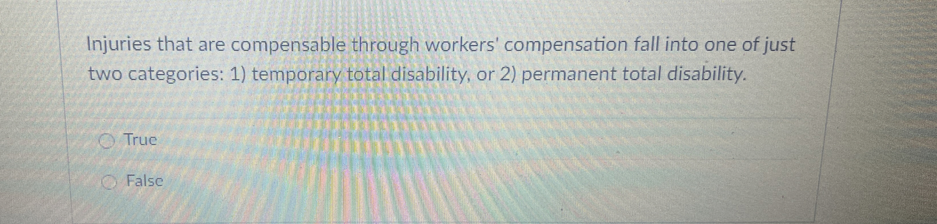  Injuries that are compensable through workers' compensation fall into one of