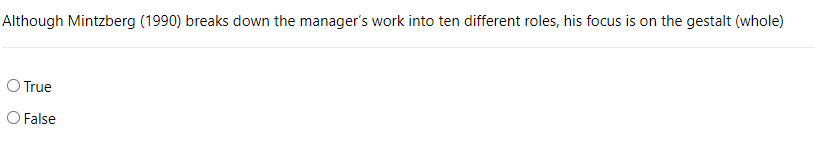  Although Mintzberg (1990) breaks down the manager's work into ten different