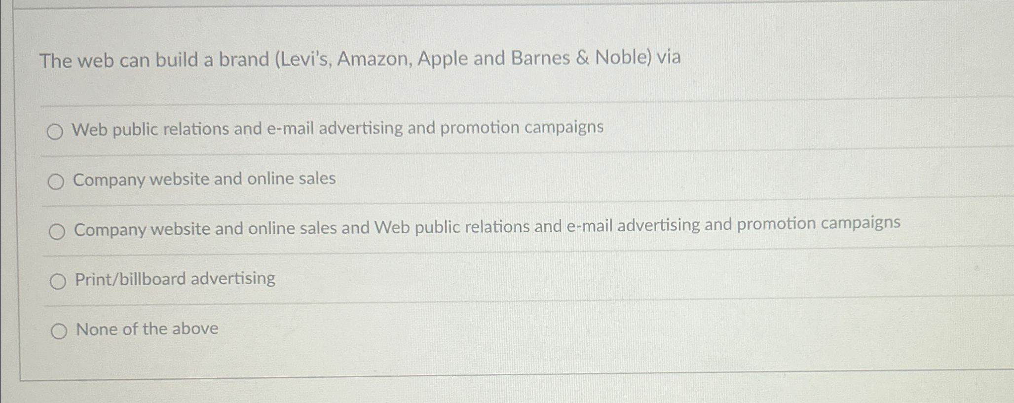  The web can build a brand (Levi's, Amazon, Apple and Barnes