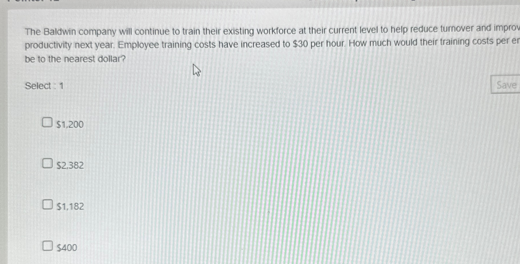  The Baldwin company will continue to train their existing workforce at
