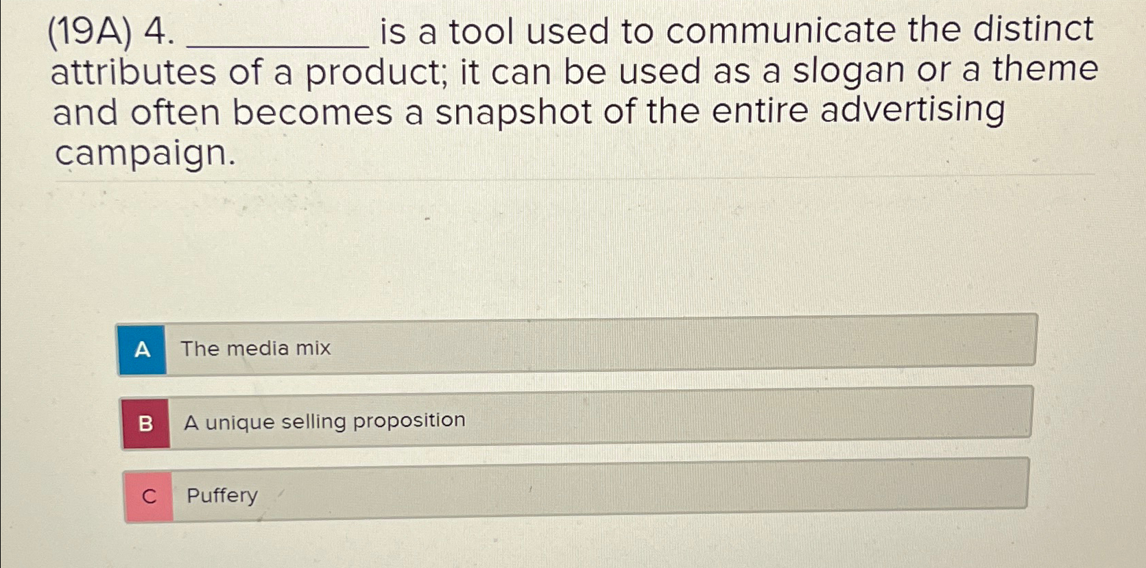  (19A)4. is a tool used to communicate the distinct attributes of