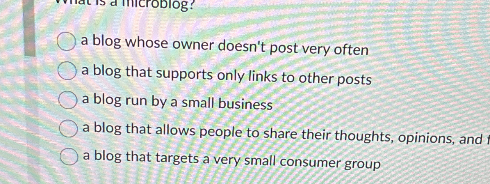  a blog whose owner doesn't post very often a blog that