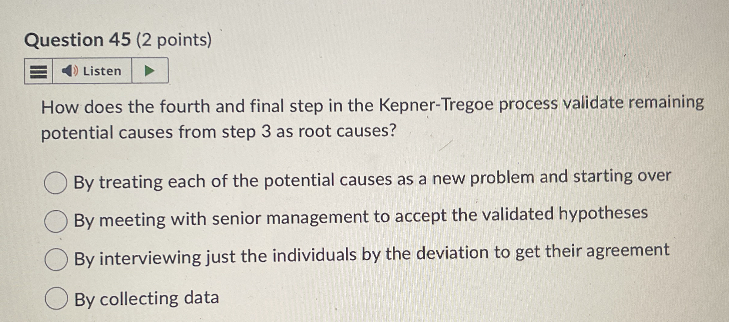  Question 45(2 points) How does the fourth and final step in