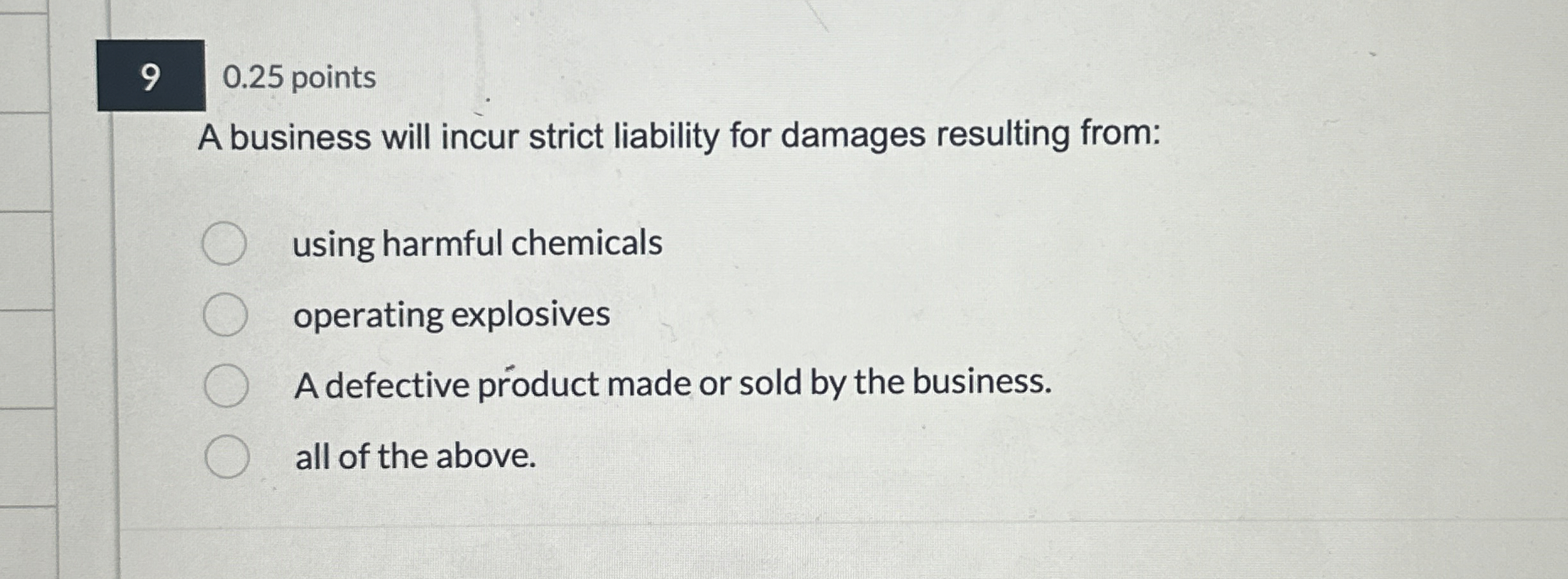  8 0.25 points Arturo drove through an intersection without looking and