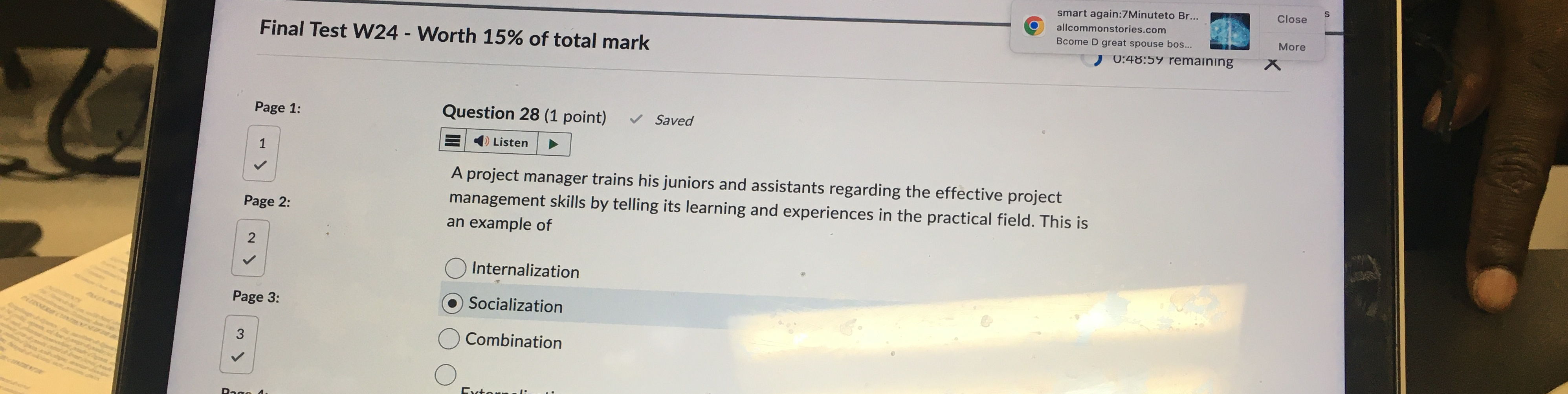  Final Test W24- Worth 15% of total mark Question 28(1 point)